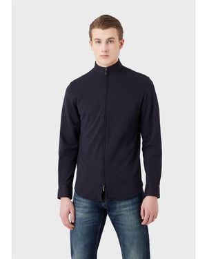 Emporio Armani Zip Sweatshirt - Blue