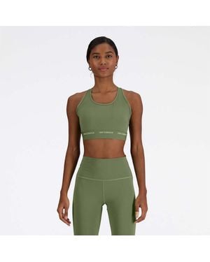 New Balance Medium Support Sports Bra - Green