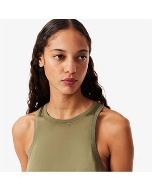 Lacoste Fit Fluid Satin Tank Top - Green