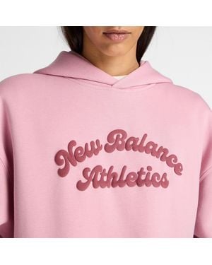 New Balance Heritage Sweatshirt 8 (Xs) - Pink