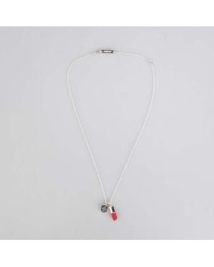 Ambush Pill Charm Necklace - White