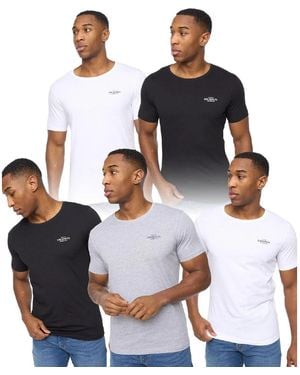Crosshatch Pack Of Basic Standard T Shirts - Blue