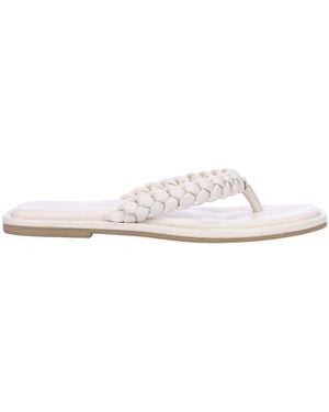 Dune Plait Toe Post Sandals - White