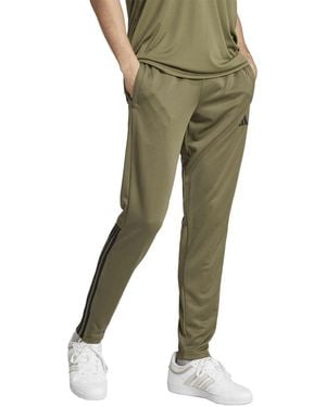 adidas Sereno Side Stripe Slim Patterned Track Trousers - Green