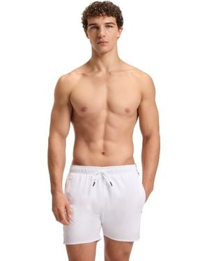 BOSS Iconic Logo Swim Shorts - White