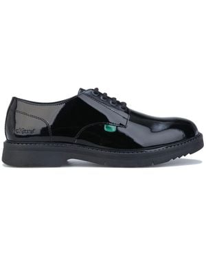 Kickers Finley Lace Up Patent Shoes - Black