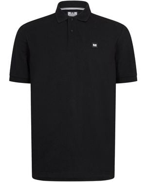 Weekend Offender Barnum Polo Shirt, Collared Neck, Short Sleeve - Black