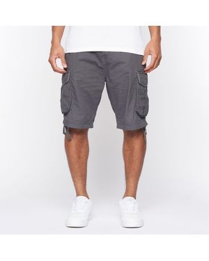 Crosshatch Jamstar Canvas Cargo Shorts - Grey