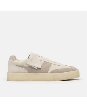 Clarks 80 Lace Up Trainers - Natural