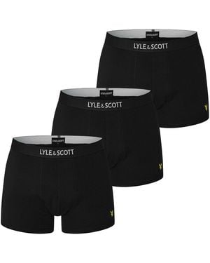 Lyle & Scott 3 Pack Boxer Shorts - Black