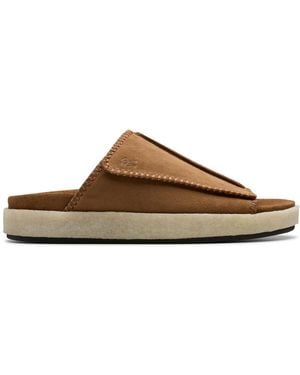 Clarks Overleigh Sliders - Brown