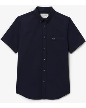 Lacoste Regular Fit Cotton Shirt - Blue