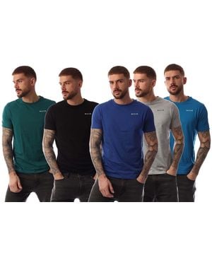 Nicce London 5 Pack T Shirts - Blue