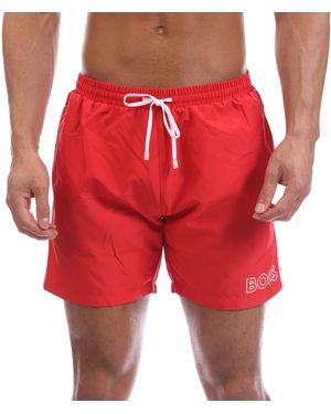 BOSS Starfish Swim Shorts - Red