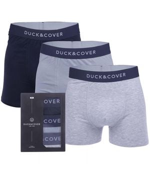 Duck and Cover 3 Pack Of Sagnet Boxers - Blue