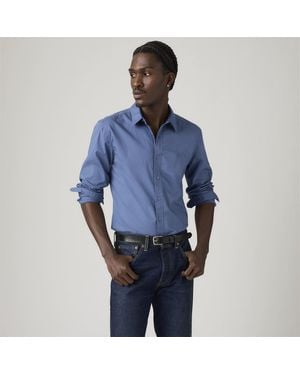 Levi's Slim Fit Collared Neck Long Sleeve Shirt - Blue