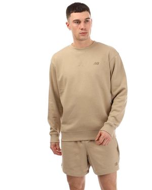 New Balance French Terry Crewneck Sweatshirt - Natural