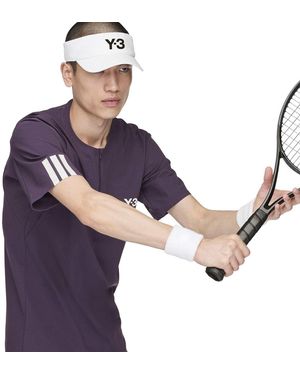 Y-3 Printed Logo Crew Neck Raglan Short Sleeve T-Shirt - Blue