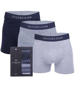 Duck and Cover Sagnet 3 Pack Boxer Shorts - Blue
