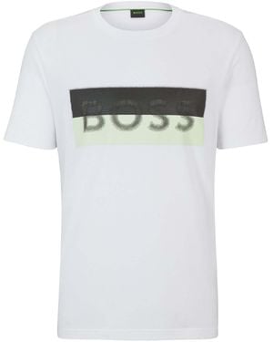 BOSS Logo Artwork T-Shirt - White
