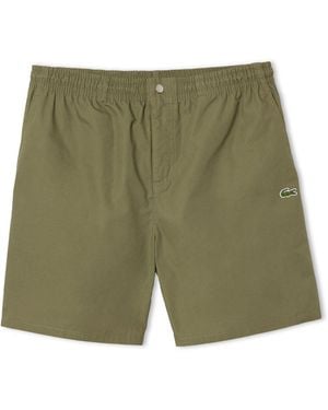 Lacoste Relaxed Fit Poplin Shorts - Green
