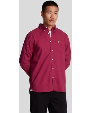Lyle & Scott Plain Oxford Shirt - Red