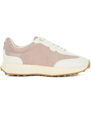 Dune Embossed Textured Lace-Up Walking Shoes 5 (38) - White