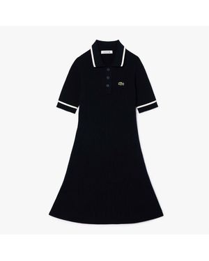 Lacoste Seamless Flared Polo Dress - Black