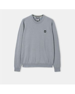 Weekend Offender Solace Fine Gauge Crew Knit Jumper - Grey