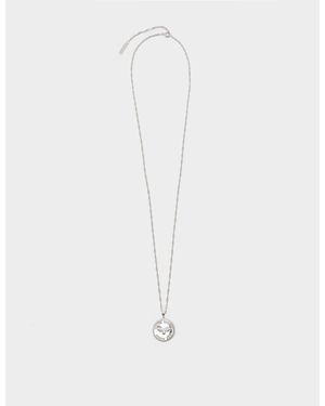 Olivia Burton Plated Lucky Bee Pendant Necklace - White