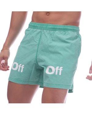 Off-White c/o Virgil Abloh Off- Off Bounce Off Sunset Swim Shorts - Green