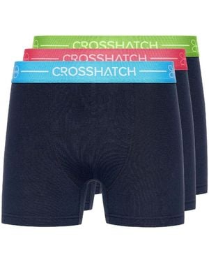 Crosshatch Astral 3Pk Boxers - Blue