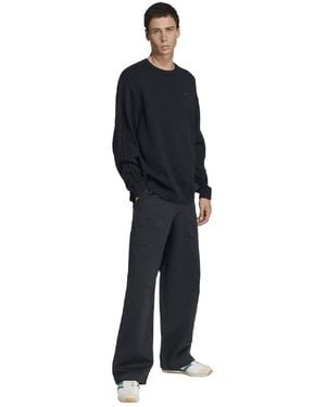 adidas Originals Crew Neck Raglan Sleeve Relaxed Fit Jumper - Black
