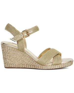 Dune Kolden Braided Wedge Heeled Sandals - Metallic