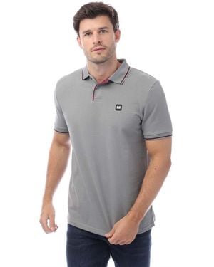Weekend Offender Spello Piped Polo Shirt - Grey