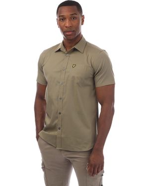 Lyle & Scott Short Sleeve Poplin Shirt - Brown