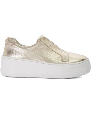 Dune Ethoss Laceless Flatform Trainers Size 8 - Natural