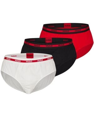 HUGO Pack Of Stretch Cotton Briefs - Red