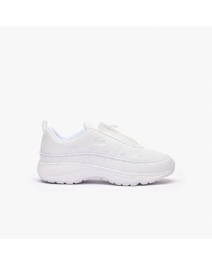 Lacoste Zip Og Leather Trainers - White