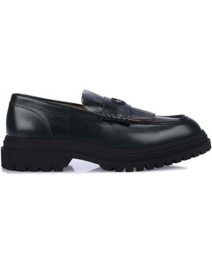 Fred Perry Leather Loafers Size 5 - Black