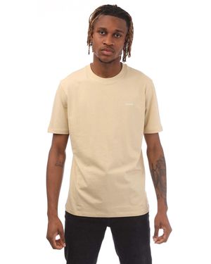 HUGO Dero222 Logo Print T-Shirt - Natural