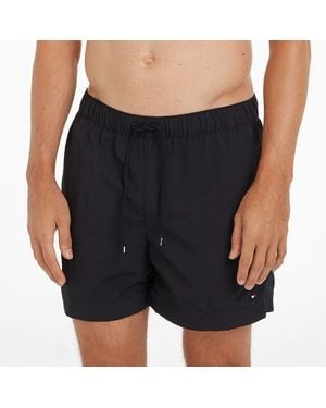 Tommy Hilfiger Essential Logo Swim Shorts - Black
