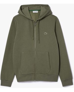 Lacoste Zip-up Fleece Hoodie - Green