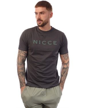 Nicce London T Shirt And Pant Set - Grey