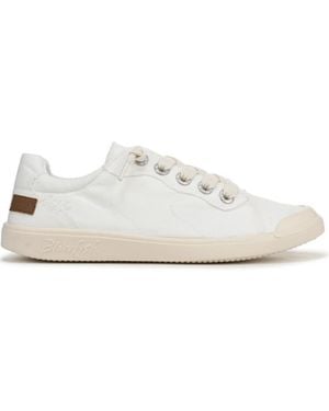 Blowfish Vienna Slip Leopard Patterned Canvas Low Top Trainers 4 (37) - White