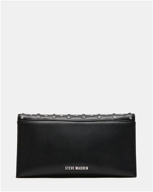 Steve Madden Rectangle Shape Clutch With-Tone Chain - Black