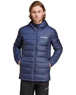 adidas Multi Light Down Hooded Jacket - Blue