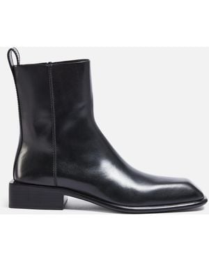 Alexander Wang Throttie Leather Ankle Boots Size 3 - Black