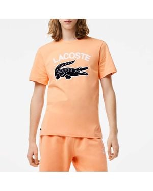 Lacoste Crocodile Print T-shirt - Orange