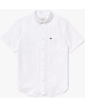 Lacoste Regular Fit Cotton Shirt - White